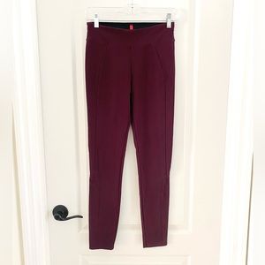 SPANX Wine Micro Ribbed High Rise Leggings